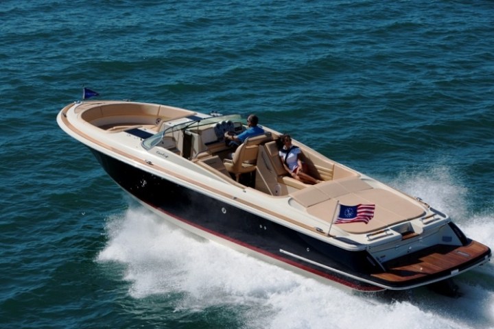 a small boat in a body of water